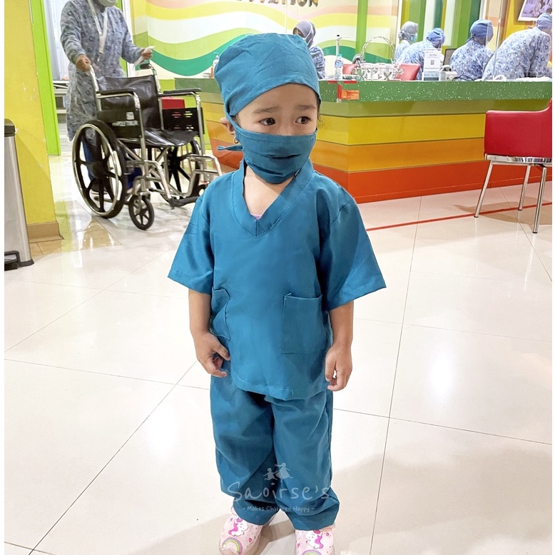 Saoirse's Seragam Dokter - kostum seragam dokter bedah dan perawat anak laki - laki dan perempuan