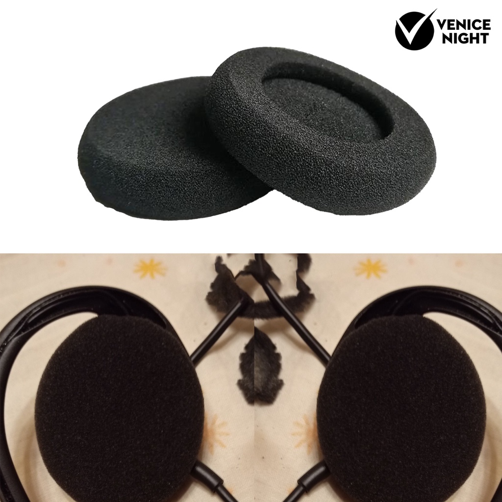 (VNEP) (Berkabel) 2 Pasang 5Cm Lembut Headphone Sponge Penutup Telinga Bantalan Bantal Pengganti untuk Sennheiser PX100/PX100II/PX200/PX80/PC131/KOSS PP