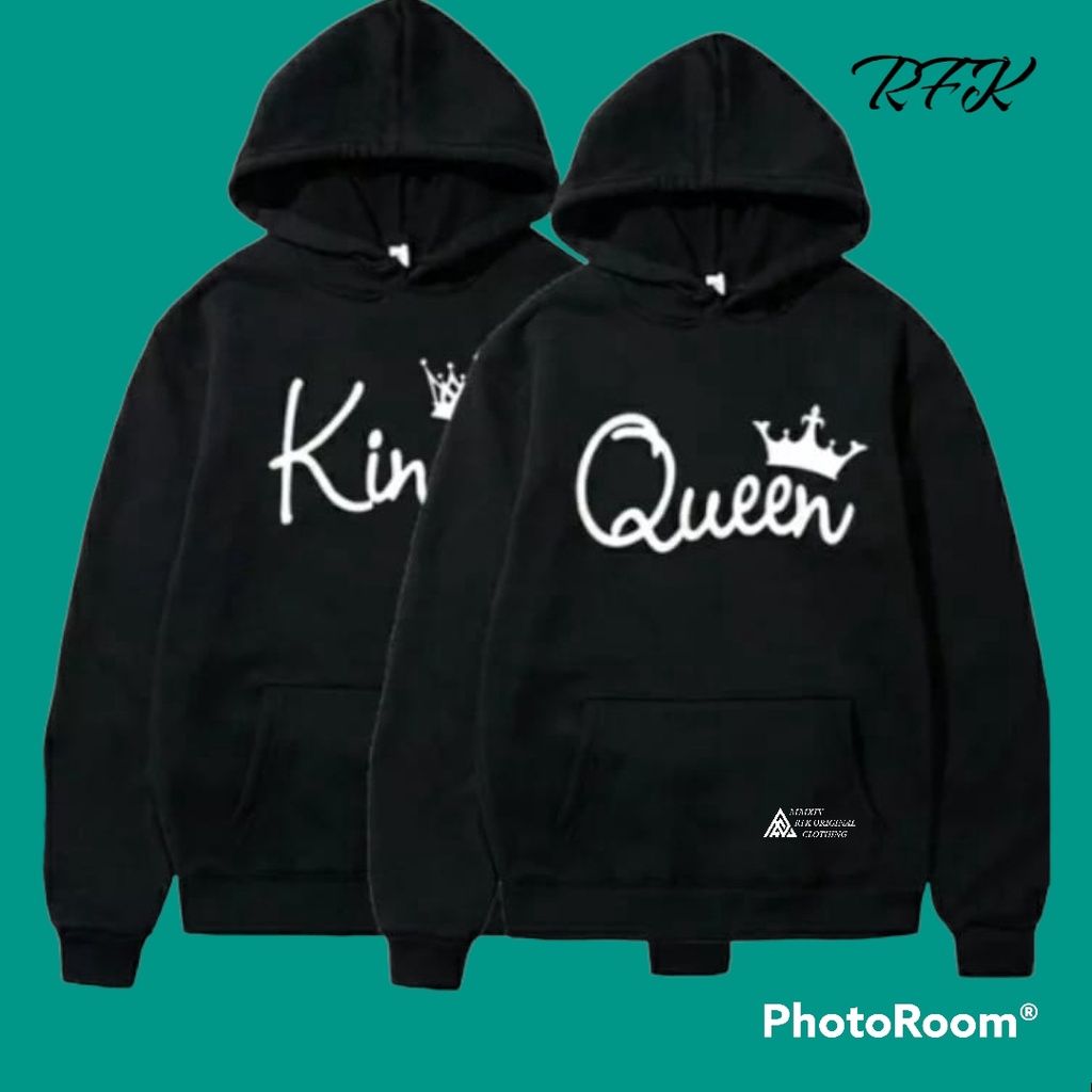 ( isi 2 pcs ) jaket couple RFK KINGQUEEN pasangan terbaru 2022 / jaket pasangan pacar / jaket couple