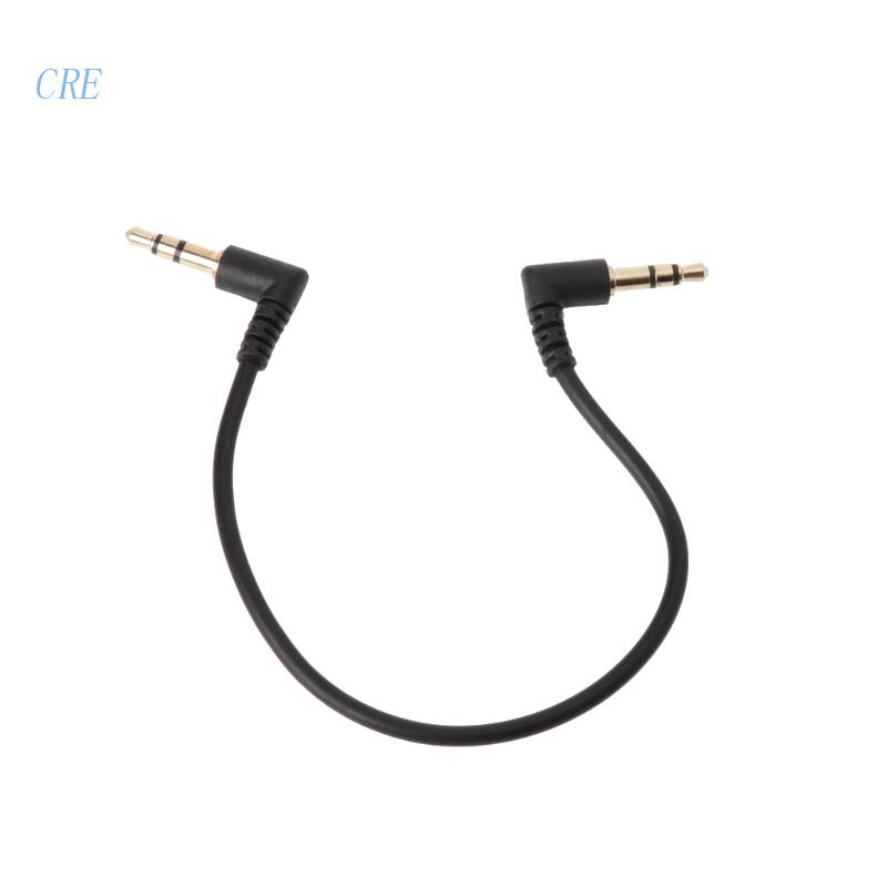 Cre Degree Kabel AUX Stereo Jack 3.5mm Male Ke Male Siku 90 Derajat Untuk Mobil