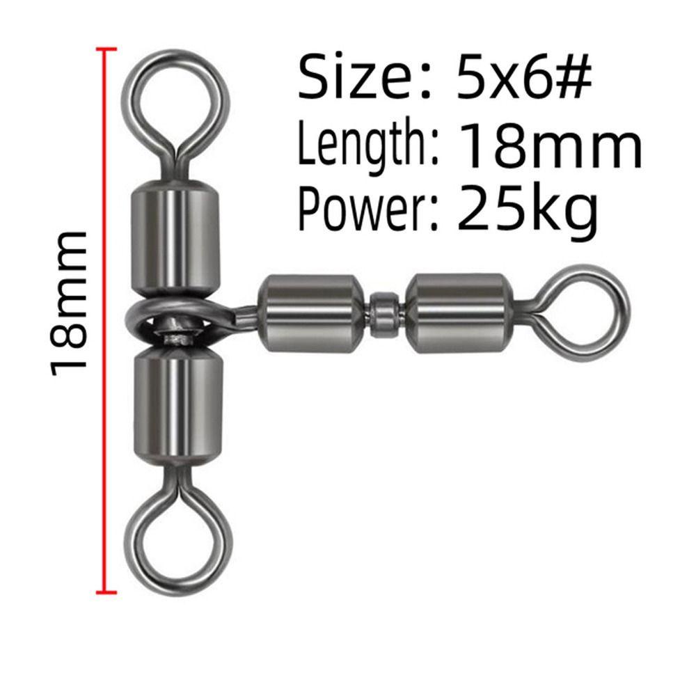 Lanfy Pancing Putar Fishing Tackle FishHooks Double Rolling Konektor Sambungan Segitiga Rolling Triple Solid Connector