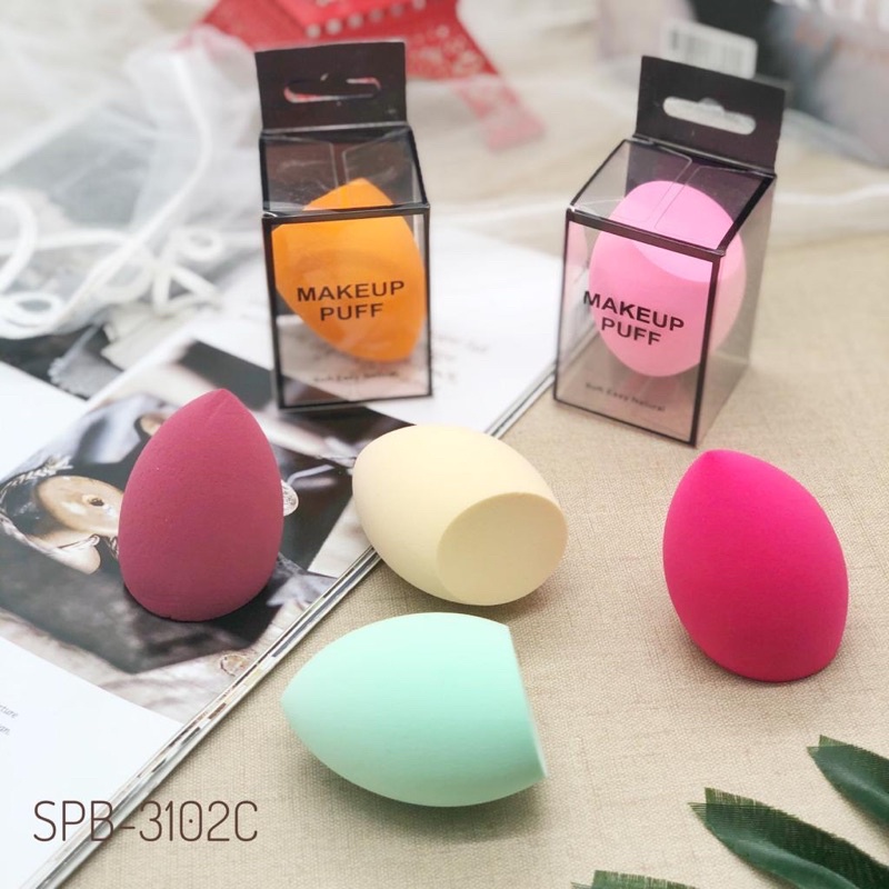 Spons Make Up Set 6 IN 1 Beauty Blender Sponge Bedak Isi 6 Pcs Powder Puff Foundation Makeup Puff Wajah Kemasan Plastik Import Murah