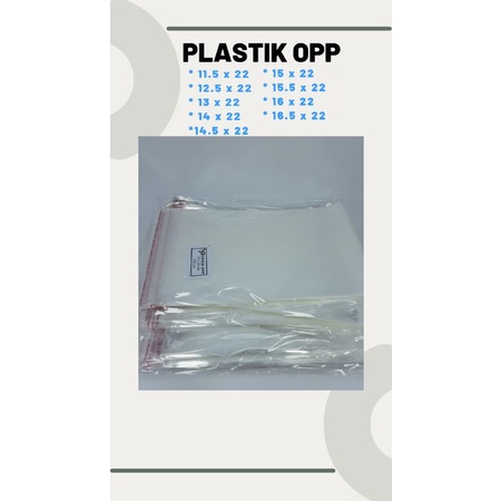 

plastik opp Bening /undangan/Baju/Jilbab /Buku(isi 100 pcs)