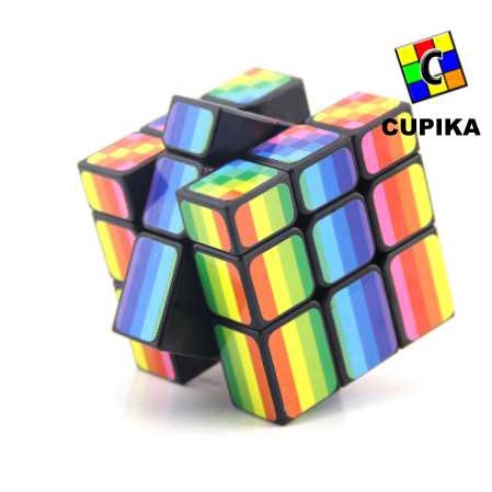 Rubik Mirror Fan Xin Rainbow/Inequilatera UNEQUAL 3x3 PELANGI unik