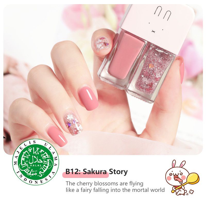 2in1 Kutek Halal Muslimah/kutek lucu No Peel off Cat Kuku