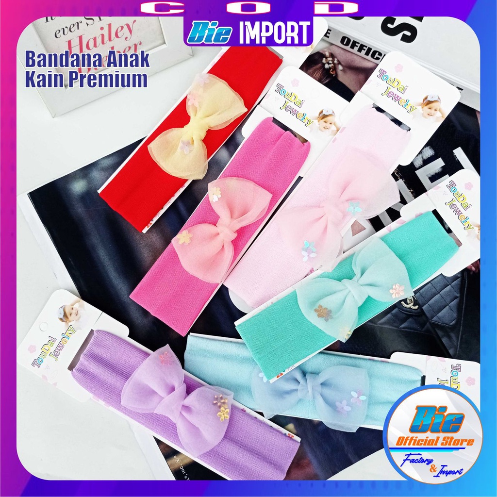 Bandana Anak Korea Kain Elastis Premium Impor Best Seller