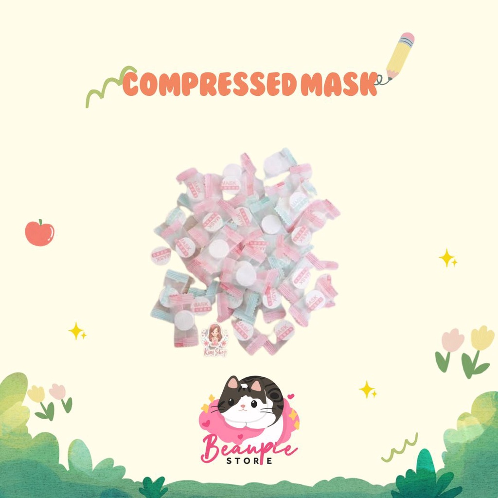 [1 sachet] compressed facial paper mask