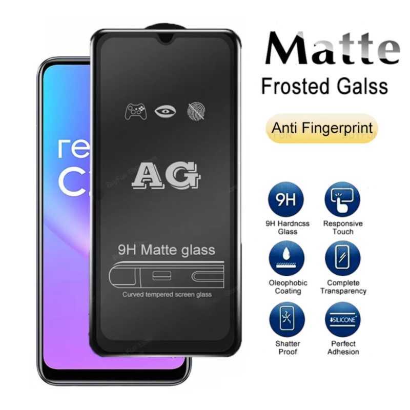 New!! OPPO A78 A78-NFC A17 A17k A77s A57-2022 A16 A16e A16k A15 A15s A12 A11k A1k A3s Tempered Glass Black AG Anti Glare /Tempred KACA Anti Minyak=OIL-OILS - Matte Doff/Hitam Mate Ngedoff / Tempered Tidak Ber CAP JARI Tangan/ PRO 4G 5G A77 k s e A 17 NFC