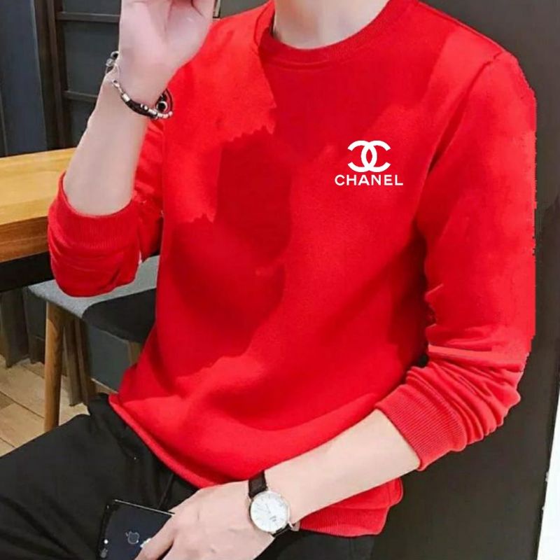 Kaos Lengan Panjang CHANNEL Pria Kaos Distro Terbaru dan Trendy
