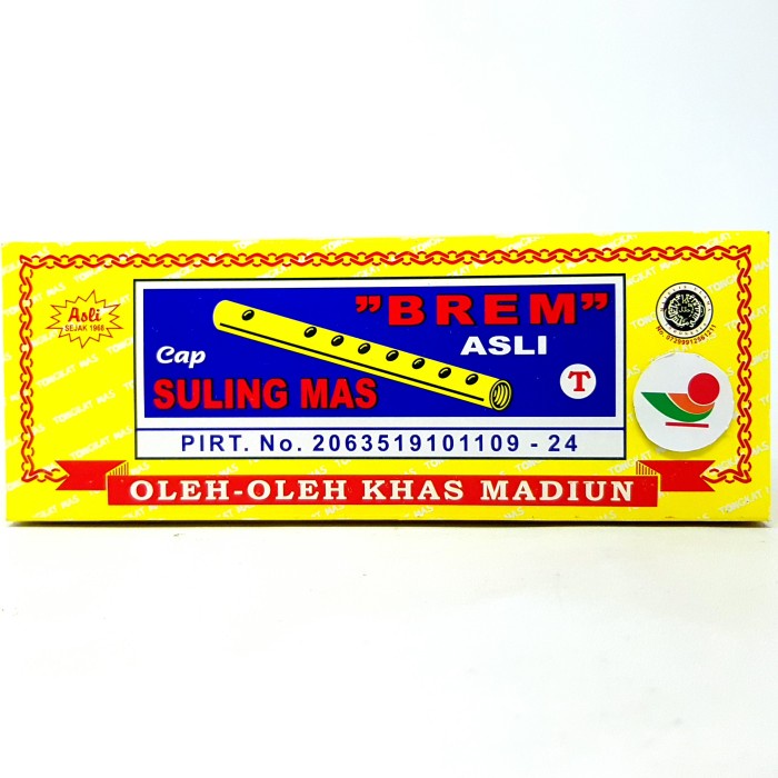 

SULING MAS BREM ASLI ISI 5 btg | CAP TONGKAT MAS KHAS MADIUN HALAL MUI