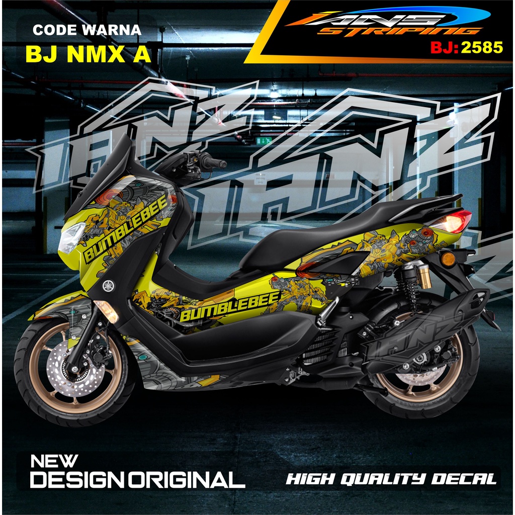 DECAL VARIASI NMAX FULL BODY ANIMASI BUMBLEBEE / STICKER VARIASI ALL NEW NMAX TERBARU  / STICKER NMAX OLD