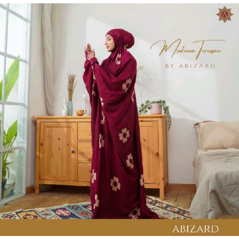 Mukena Dewasa Terusan Rayon Traveling motif mawar