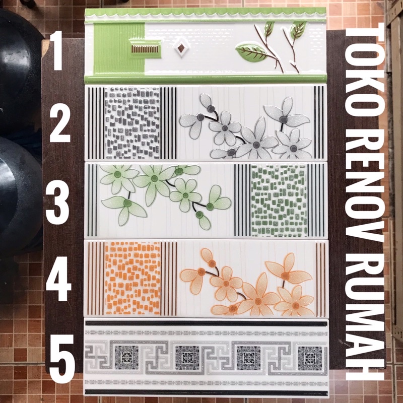 lis keramik 25cm/ list keramik/ bonbon keramik/ lis keramik dinding kamar mandi/ keramik dinding