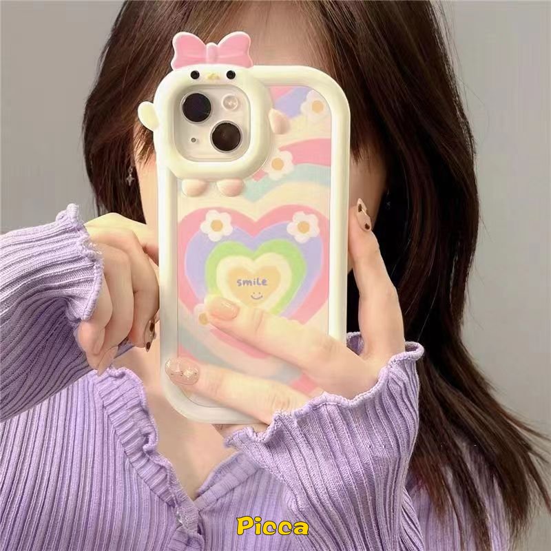 Soft Case Desain Bunga Senyum Hati 3D Untuk Redmi 9T 9A 9C 10C 10A 9C NFC PO CO M3