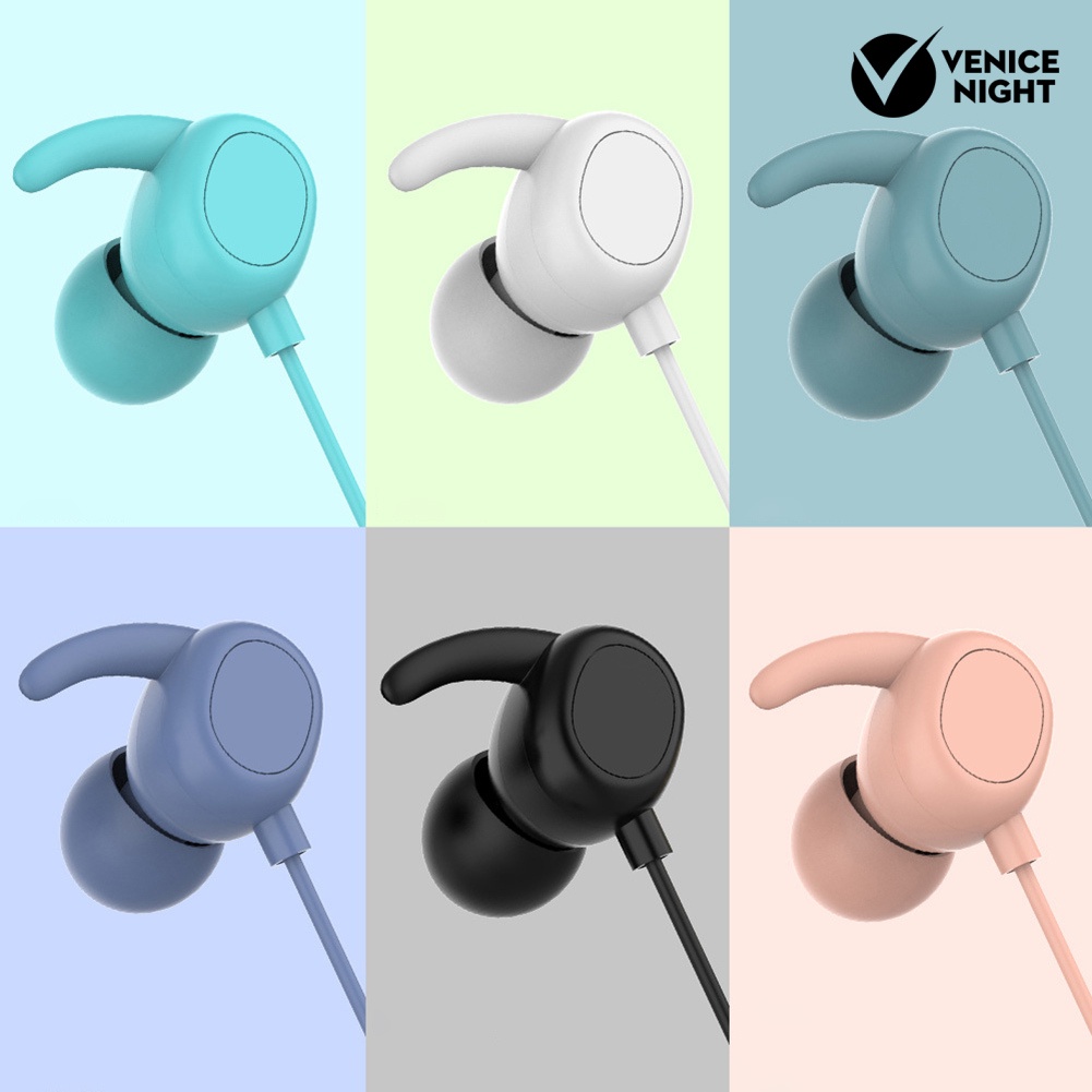 (VNEP) (Berkabel) Dual Moving Coils 3.5mm Plug In-ear Sport Earphone dengan Mikrofon Loop