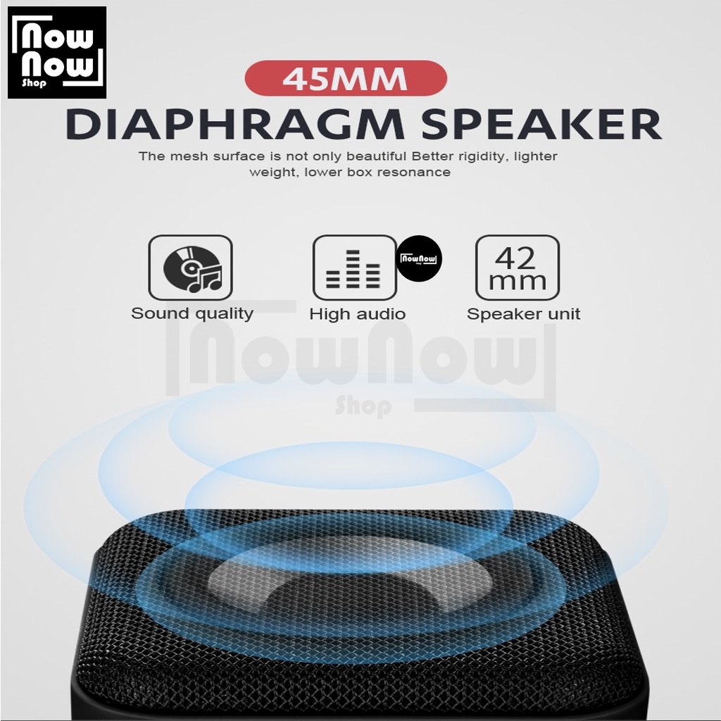 Bluetooth Wireless Mini Portable Stereo Speaker T5 Music Box Radio FM Aux Spotify Youtube Pengeras Suara