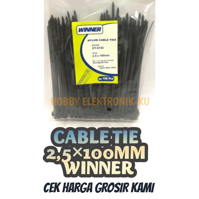 CABLE TIES 2,5x100MM WINNER (600PCS)