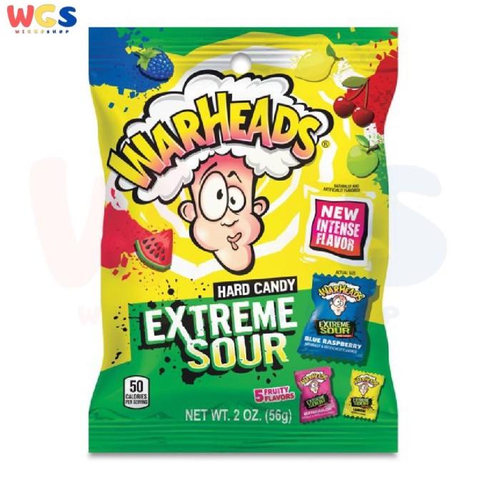 

TERLARIS Permen Warheads Hard Candy Extreme Sour New Intense 5 Flavor 2oz 56g /PERMEN LUNAK/PERMEN VIRAL/PERMEN MILO/PERMEN YUPI/PERMEN JADUL/PERMEN KARET