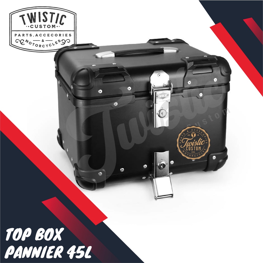 Top Box Pannier Aluminium 45 Liter Motor Himalayan Versys CB500X ADV