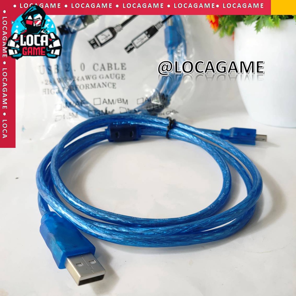 KABEL CAS CABLE  CHARGER STICK STIK PS3 WARNA BIRU POLOS