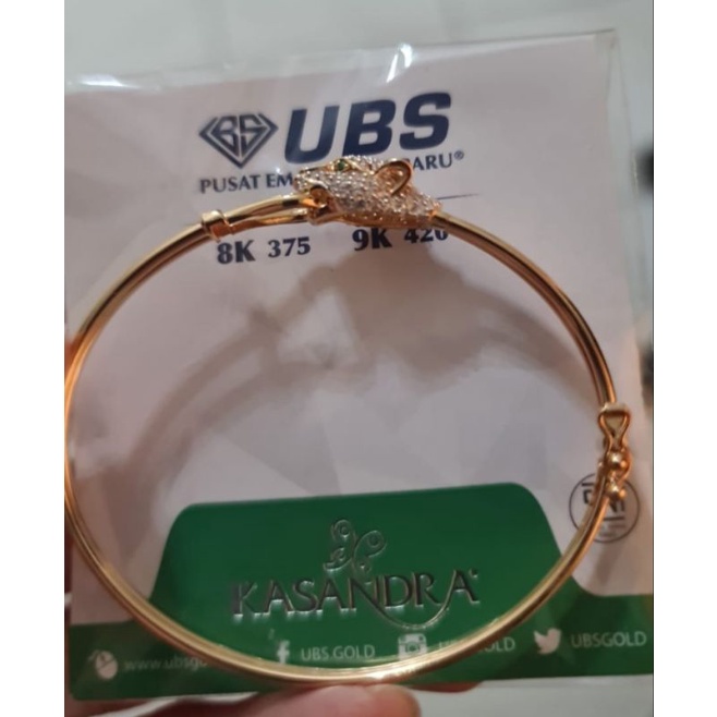 Gelang bangle macan mata UBS Kadar 8K 375