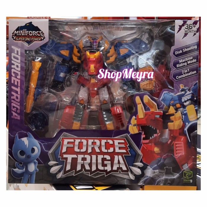 Miniforce Super Dino Power Forcetriga - Mainan Robot Original