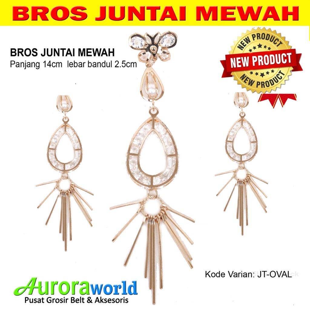 Auroraworld Bros juntai warna rosegold untuk hijab / dress