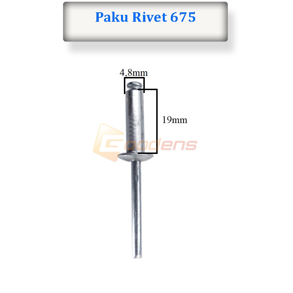 Paku Rivet Paku Keling 675 4.8mmx19mm