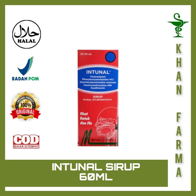 INTUNAL SIRUP OBAT DEMAM BATUK DAN FLU ANAK DAN DEWASA 60ML