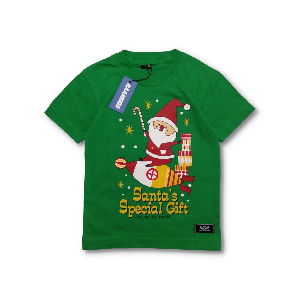 Raarkids kaos merry christmas anak perempuan Atasan natal anak laki laki bahan premium stelan distro