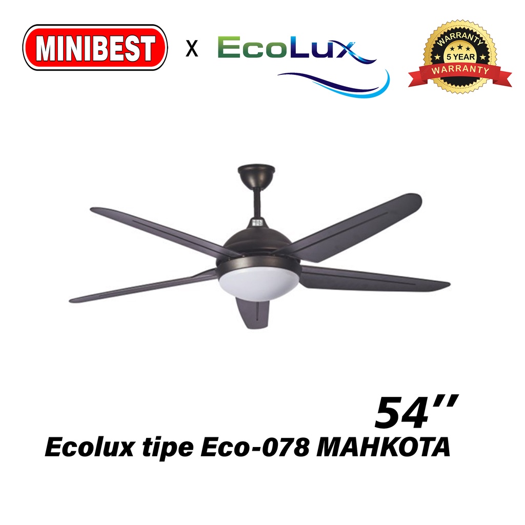 MB Kipas Angin Ecolux tipe Eco-078 MAHKOTA Lampu Gantung / kipas gantung