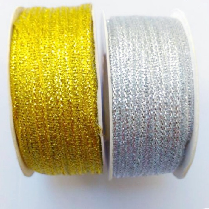 

Pita Metalik 1/8 inch Mas / Pita Metalik 1/8 inch Perak - 80 yds