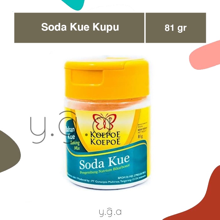 

Soda Kue Koepoe Koepoe 81gr / Baking Soda Koepoe / Baking Soda Kupu