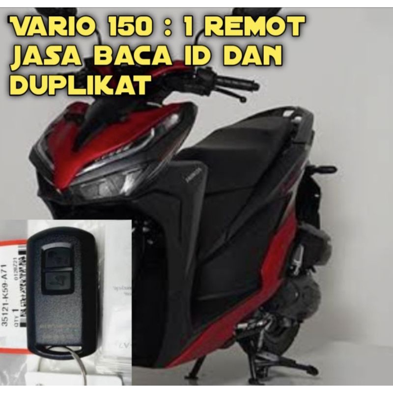 Remot Vario 150 hilang semua dan hilang barcode tanpa ganti scu dan ECU (1 remot)