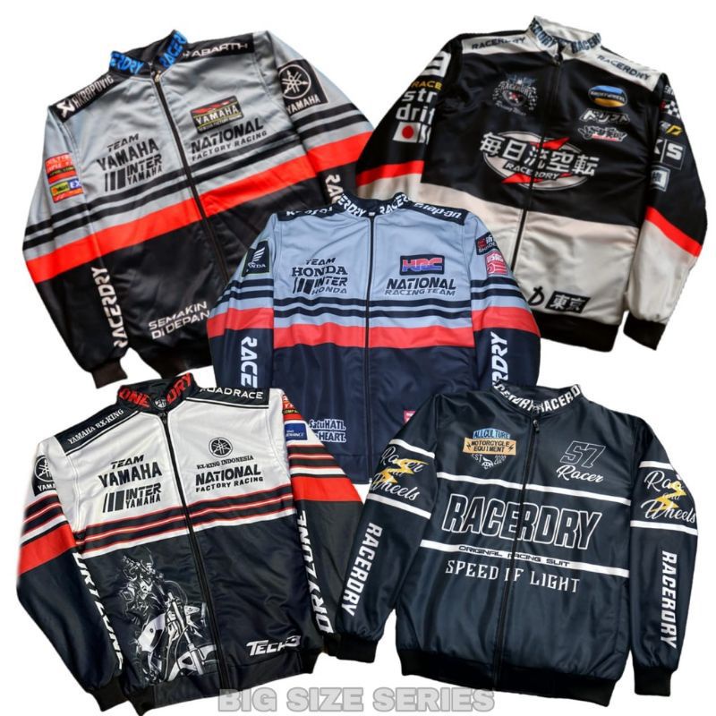 OVERSIZE XXXL JAKET MOTOR NASCAR VARSITY JACKET - JAKET PRIA WANITA