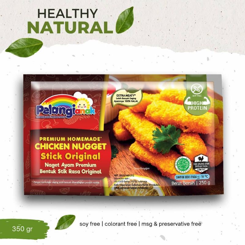 

PELANGI ANAK FROZEN FOOD CHICKEN NUGGET STIK ORIGINAL KHUSUS PENGIRIMAN INSTAN BANDUNG