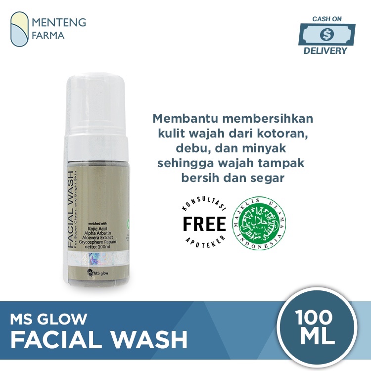 Ms Glow Facial Wash 100 mL - Sabun Pembersih Muka