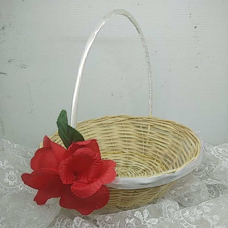 Keranjang Tabur Bunga Pengantin Keranjang Rotan