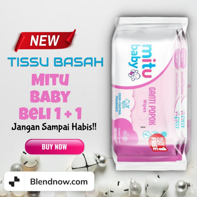 Tisu Basah Mitu Baby 50 Sheet Beli 1 Gratis 1 Aman BPOM