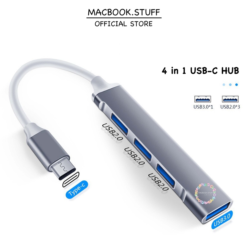 4 in 1 USB Type C HUB Kabel Adaptor USB Tipe C to USB 2.0 3.0 Macbook AIR PRO M1 IPAD ASUS LENOVO ACER HP