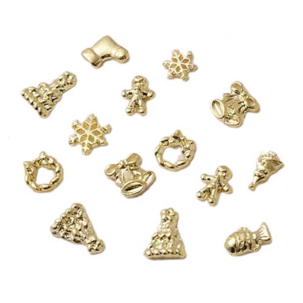 Mxbeauty Christmas Nail Art Dekorasi Fashion Rusa Jepang Pohon Natal Hiasan Kuku Perhiasan Kuku 3D