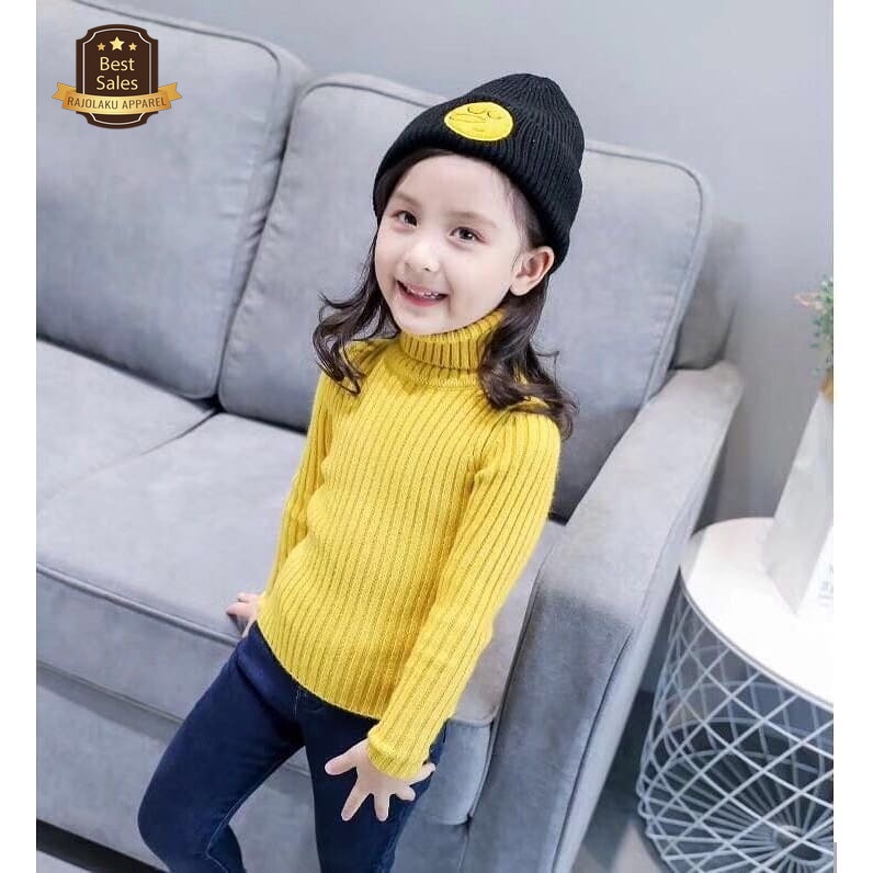 Turtleneck Kids Atasan Rajut Anak Perempuan / Atasan Rajut / sweater rajut anak-sweater rajut turtle