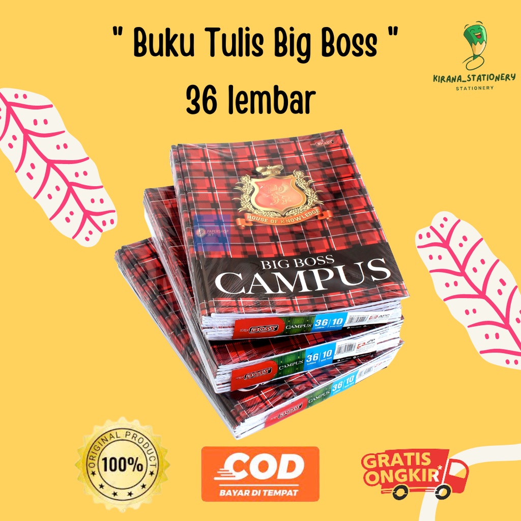 

BUKU TULIS BIG BOSS 36 LEMBAR 1PAK BUKU BIG BOSS [PAK]