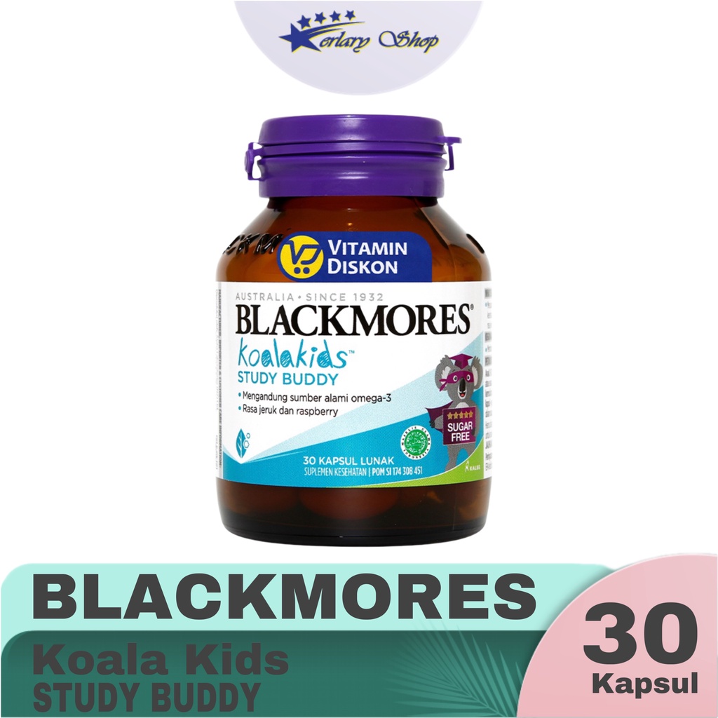 Jual BLACKMORES KIDS STUDY BUDDY 30 CAPS Minyak Ikan Anak, Vitamin