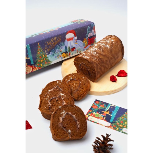 HAMPERS Natal Christmas Bolu Gulung Bandung Jakarta Rasa Keju KUE BOLU COKLAT BLUEBERRY SELAI KACANG