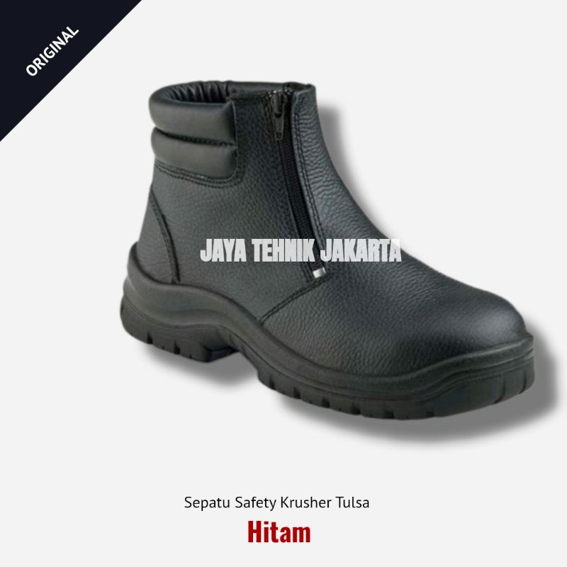 Jual Sepatu Safety Krushers Tulsa Black / Safety Shoes Proyek Krushers