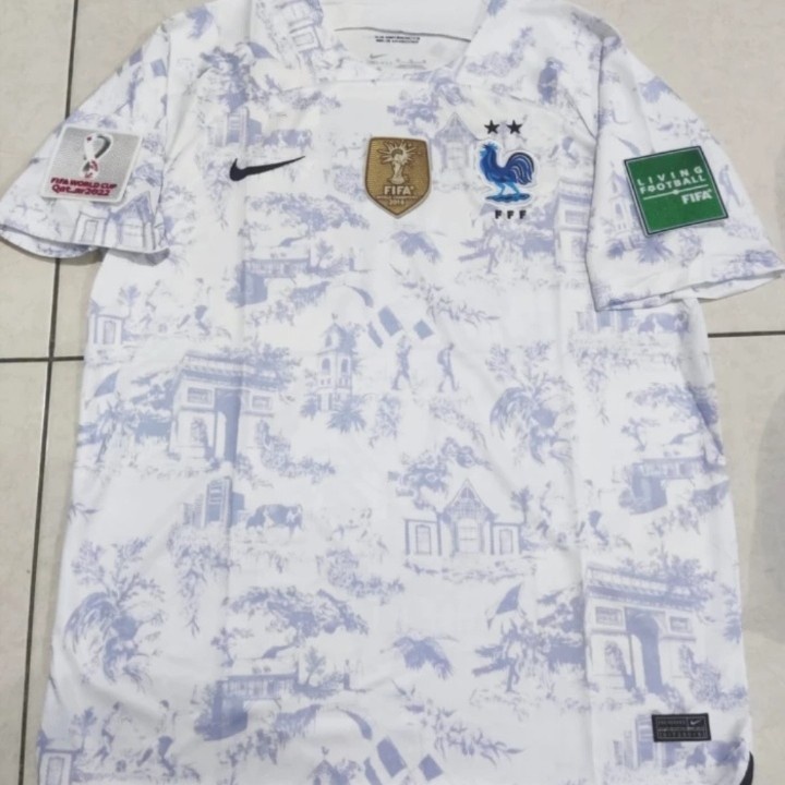 Jersey Bola Prancis Away Piala Dunia 2022 Grade Ori