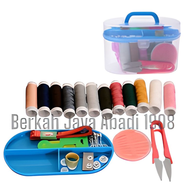 Sewing Kit Box / Alat Set Jahit Isi 8 Benang / Alat Jahit