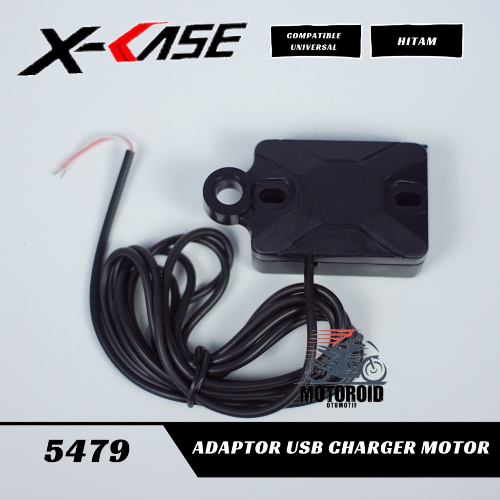 ADAPTOR USB CHARGER HP DI MOTOR ADAPTOR DAYA ISI ULANG MOTOR MOBIL UNIVERSAL