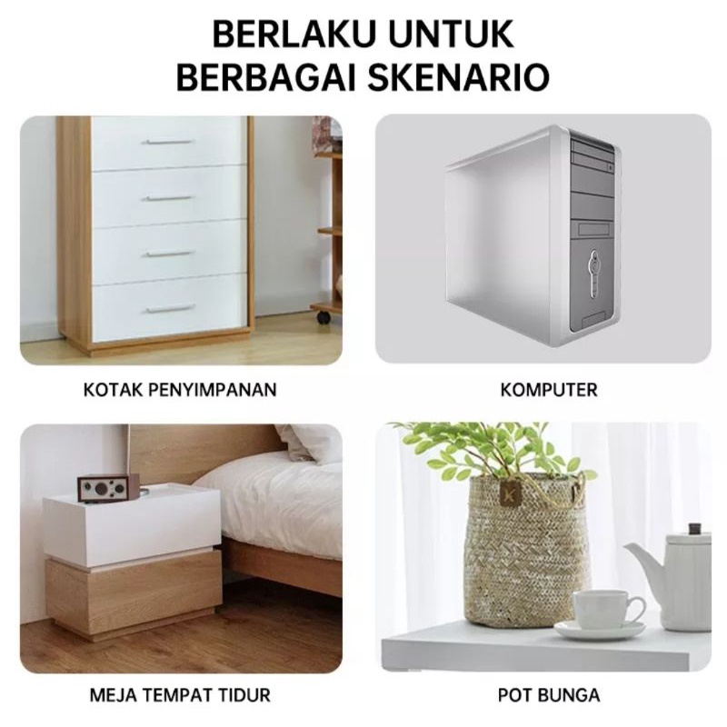 Roda Tempel Mini Stainless Serbaguna Putar 360 Derajat